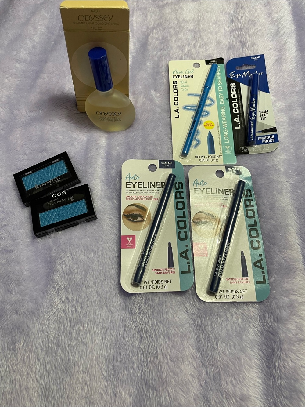 Avon Summer Light Odyssey, 4 blue eyeliners, 2 blue eyeshadows.  New!